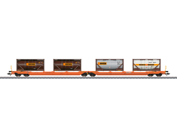 Märklin H0 47471 Doppel-Taschenwagen T3000e mit Bertschi Containern der Wascosa - Neuheit 2024