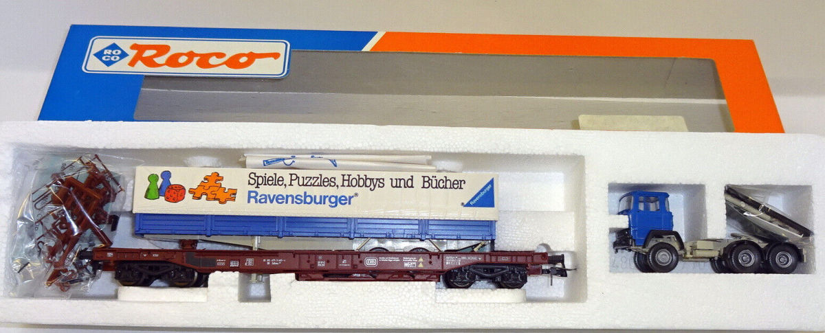 Roco H0 48016 Einheitstaschenwagen "Ravensburger" der DB 