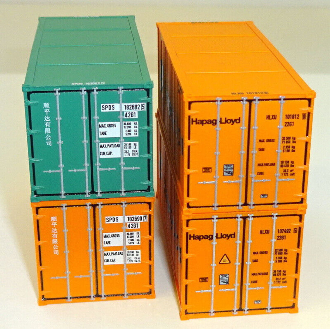 20′-Container (4 Stück) Shun ping / Hapag-Lloyd ohne OVP