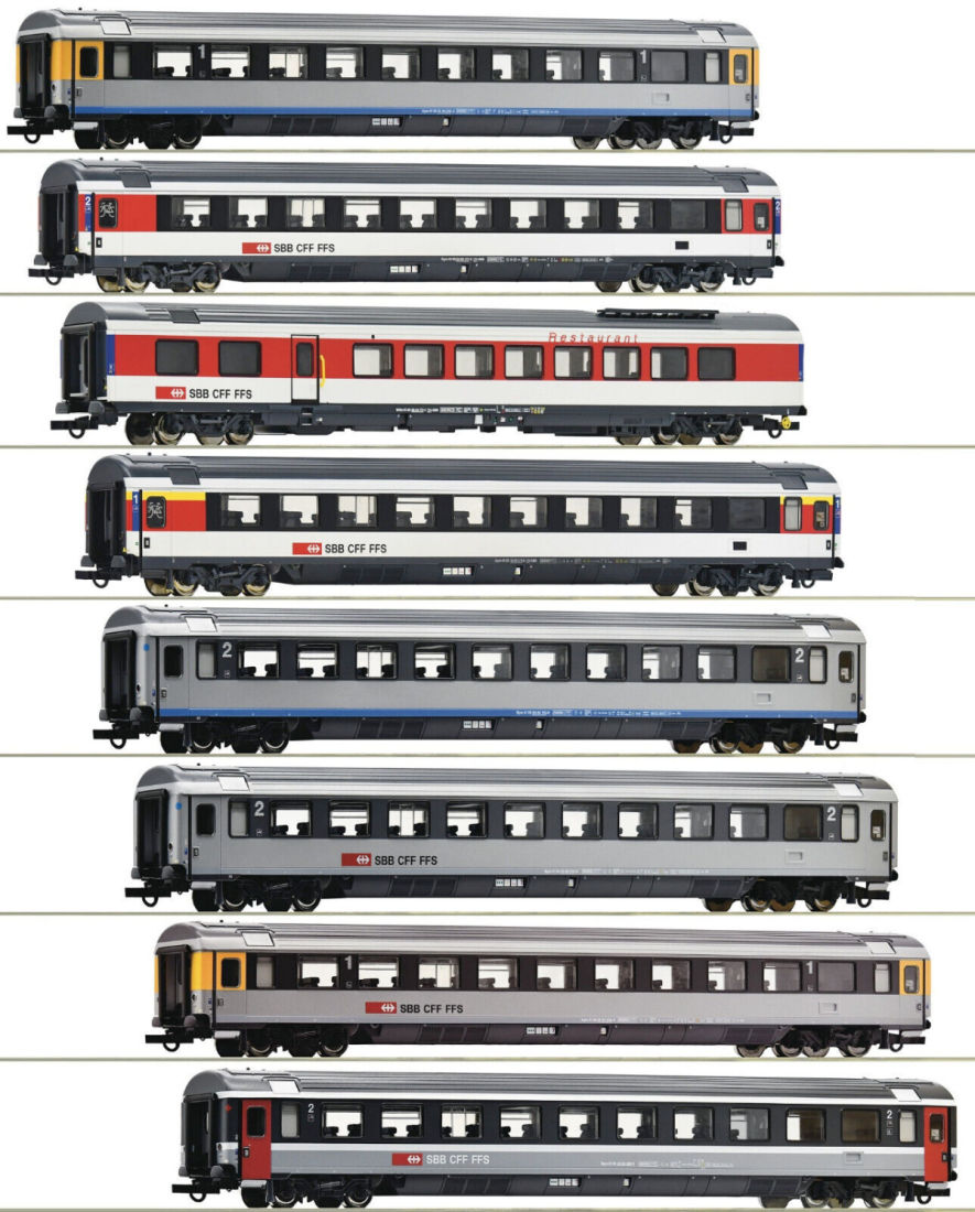 Roco H0 74021-S EuroCity-Set EC 7 "Hamburg–Chur" der SBB 8-tlg. 1:87 