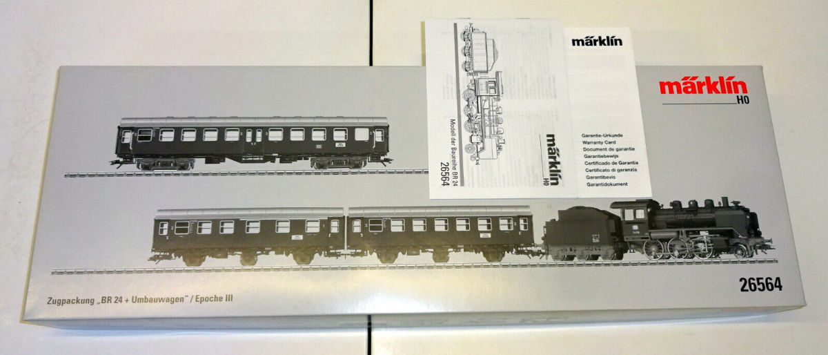 Märklin H0 26564 Zugset mit BR 24 + Umbauwagen der DB "fx Digital" #