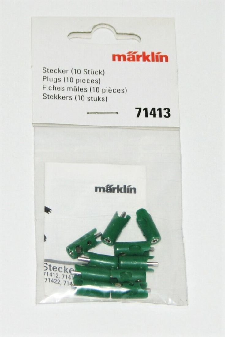 Märklin 71413 Stecker grün (10 Stück) 