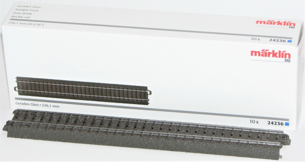 Märklin H0 24236-S C-Gleis gerade 236,1 mm (10 Stück) 