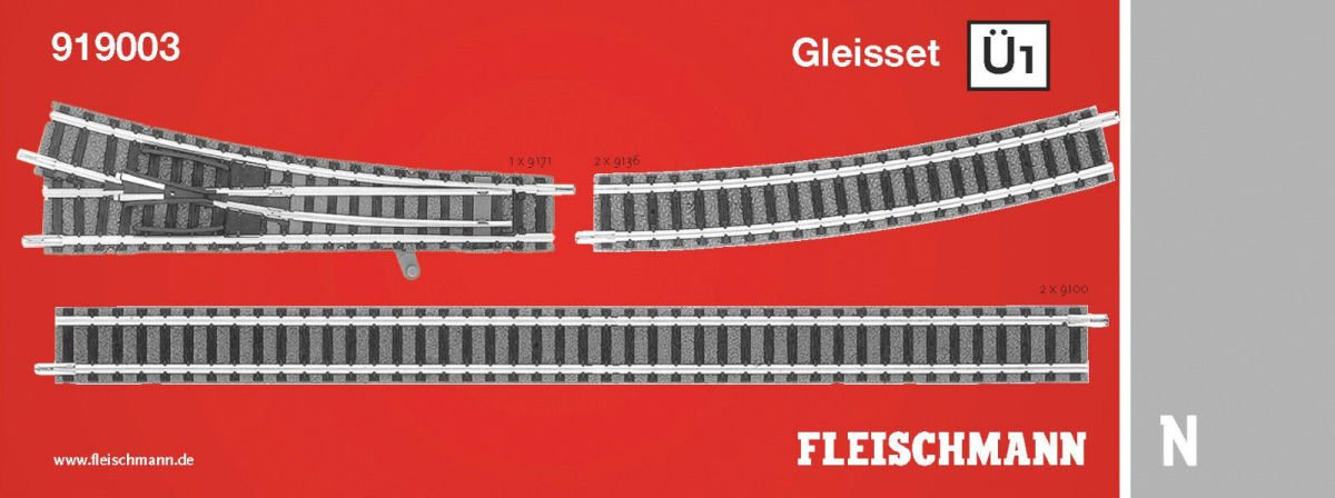 Fleischmann N 919003 Gleisset Überholgleis Ü1 