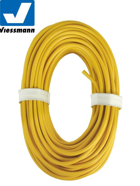 Viessmann 6897 Hochstromkabel 0,75mm², 10m-Ring, gelb (1 m - 1,00 €) 