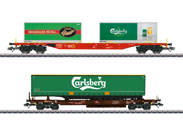 Märklin H0 47109 KLV-Güterwagenset "Carlsberg / Tuborg" der DB AG Märklin H0 47109 KLV-Güterwagenset "Carlsberg / Tuborg" der DB AG