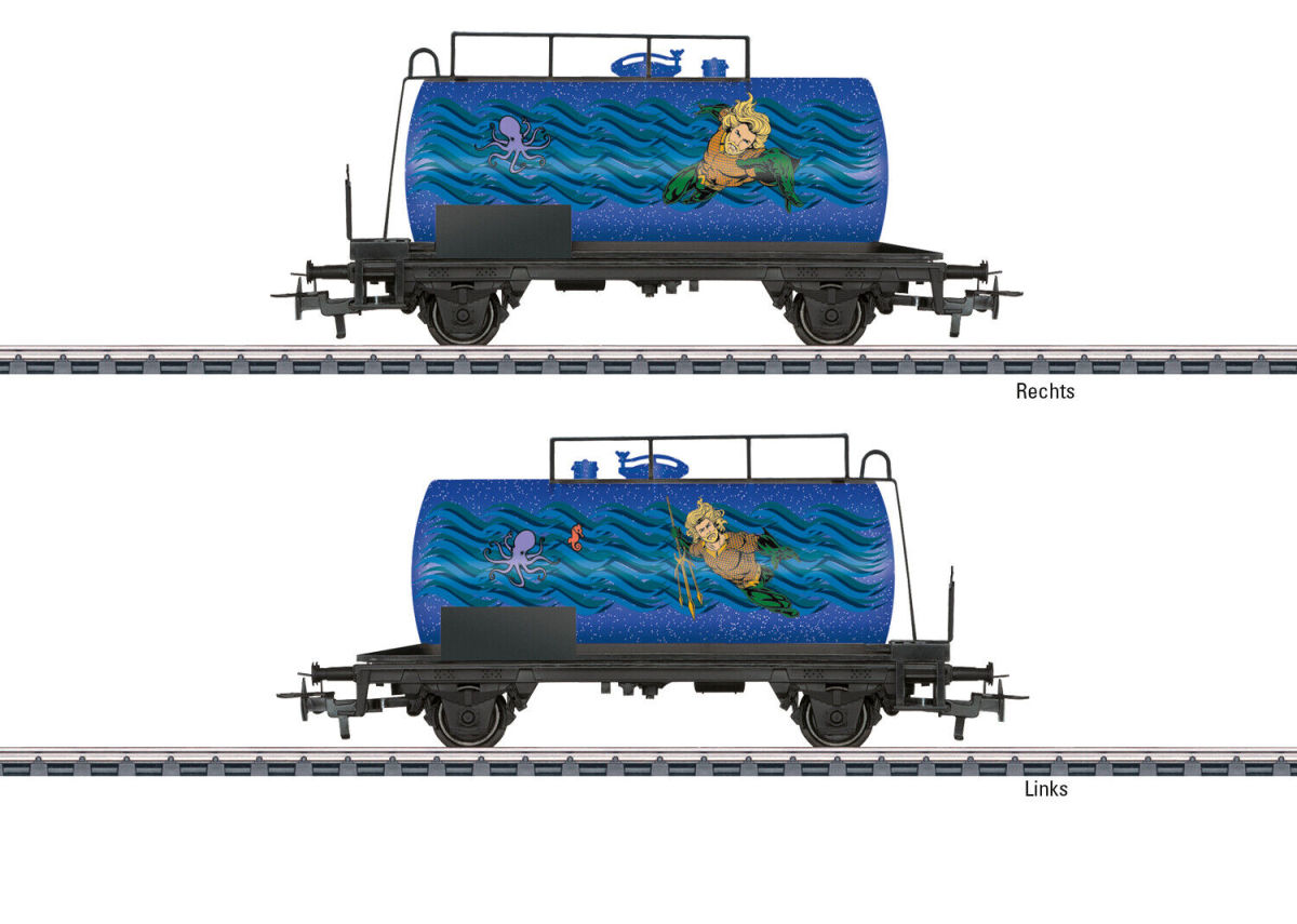 Märklin H0 44827 Kesselwagen "Aquaman" mit Glitzereffekt + Spielfigur 