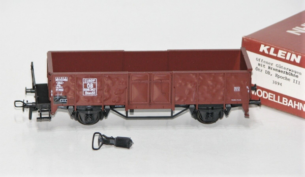Klein Modellbahn H0 3094 Offener Güterwagen mit Bremserbühne der DB 