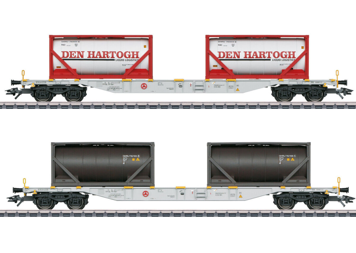 Märklin H0 47137 Container-Tragwagen-Set Bauart Sgns der AAE 