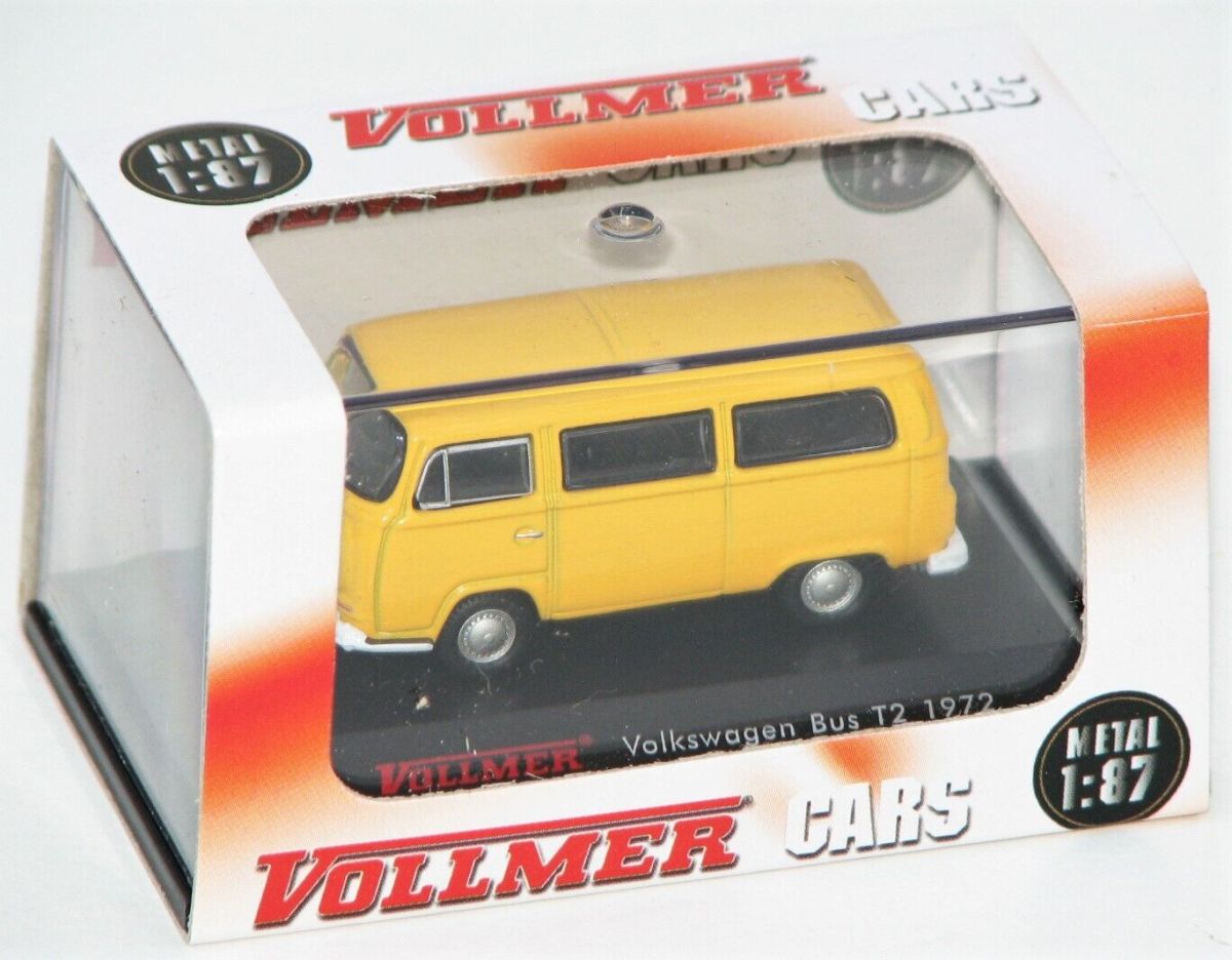 Vollmer Cars H0 1635 VW Camper Bus T2 1972 gelb 