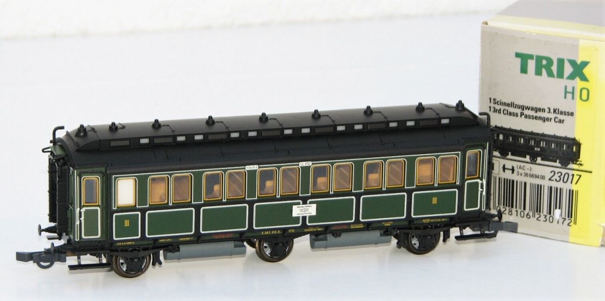 Trix H0 23017 Schnellzugwagen 3. Klasse der K.Bay.Sts.B. 