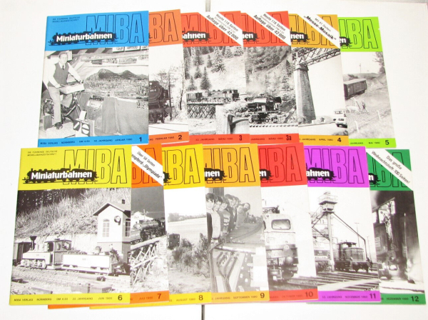 MIBA Miniaturbahnen Zeitschrift Jahrgang 1980 komplett (13 Hefte) 