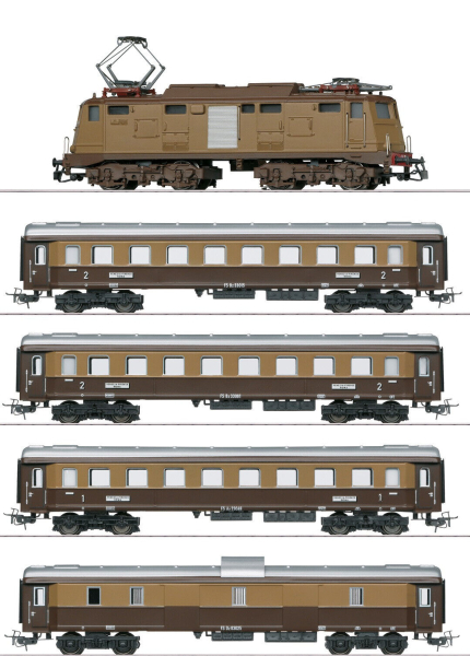 Märklin H0 30350-S Schnellzug mit E-Lok E 424 der FS "Tin Plate" 