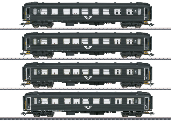 Märklin H0 43788 Reisezugwagen-Set der SJ passend zur Rc 6 (39280)