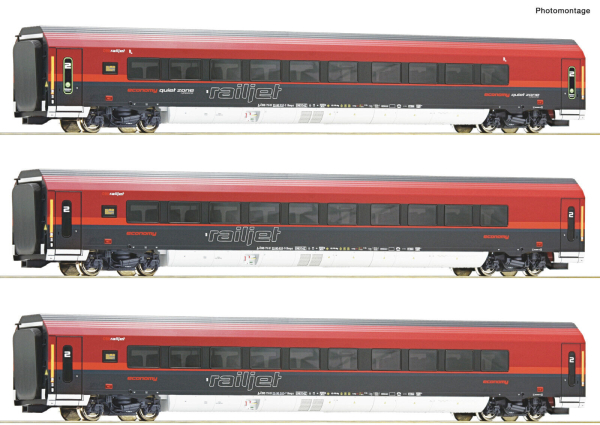 Roco H0 74041 Wagen-Set Railjet der ÖBB "LED-Innenbeleuchtung" 