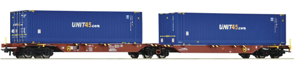 Roco H0 76634 Container-Doppeltragwagen "UNIT 45" der GYSEV CARGO