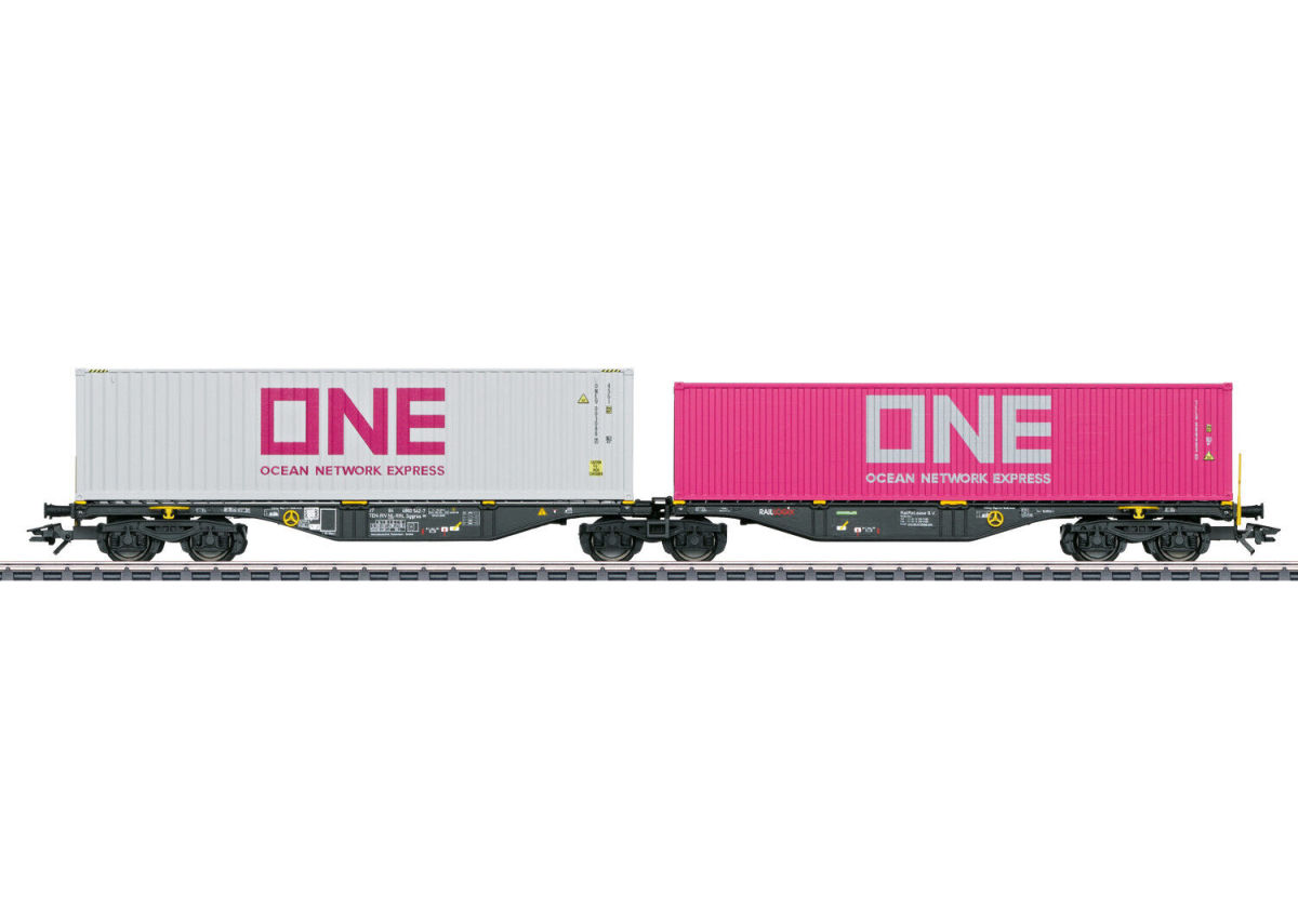 Märklin H0 47814 Doppel-Containertragwagen Sggrss 80 "ONE" RailR NL 
