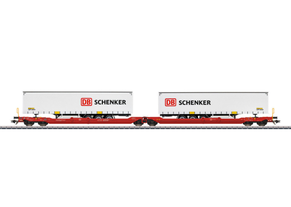 Märklin H0 47470 Doppel-Taschenwagen T3000e mit DB Schenker Aufliegern der DB AG - Neuheit 2024