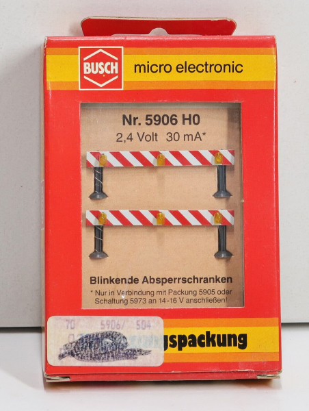 Busch H0 5906 Blinkende Absperrschranken Ergänzungsset 