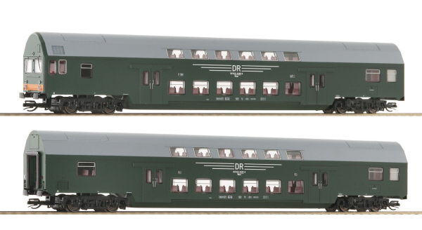 Roco TT 6280006 Doppelstockwagen-Set der DR 