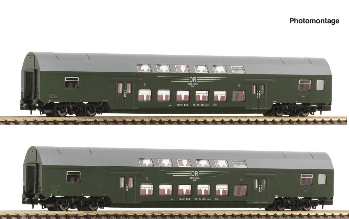 Fleischmann N 6260042 Doppelstockwagen-Set der DR 