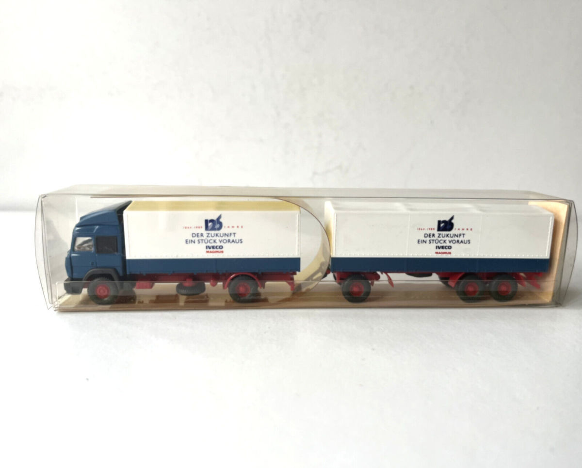 Wiking 1:87 27474 Iveco Pritschen-Fernlastzug 125 Jahre A4