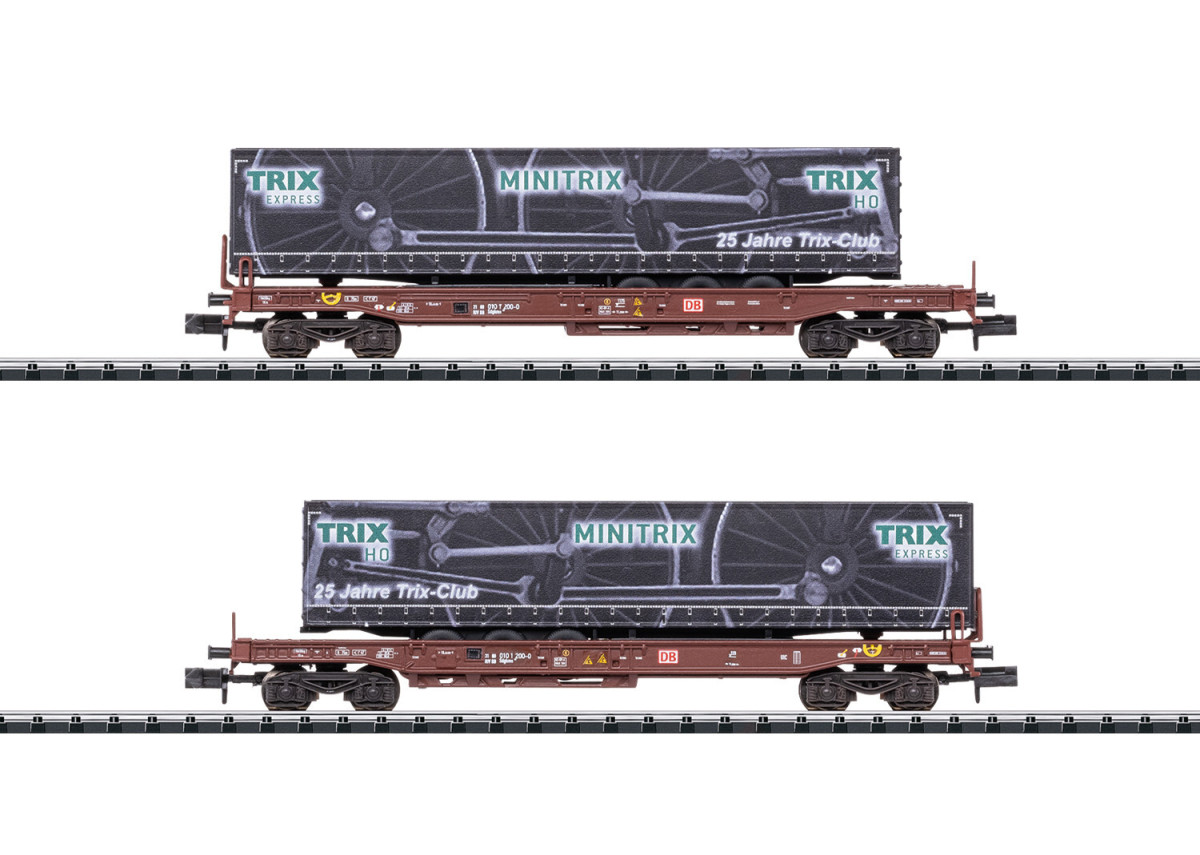 Minitrix N 18525 Taschenwagen der DB "25 Jahre TRIX CLUB" Minitrix N 18525 Taschenwagen der DB "25 Jahre TRIX CLUB"