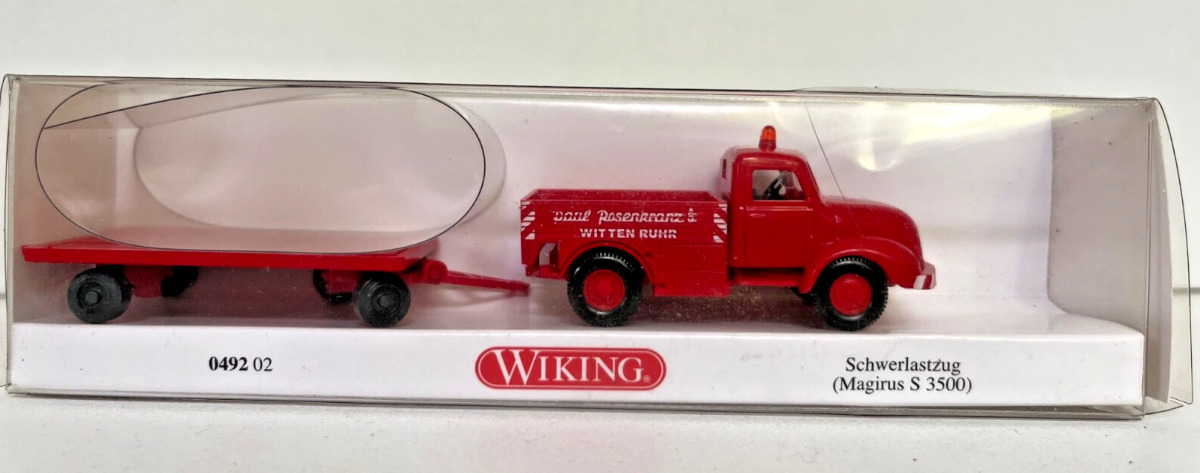 Wiking 1:87 049202 Magirus S 3500 Schwerlastzug A672 Wiking 1:87 049202 Magirus S 3500 Schwerlastzug A672