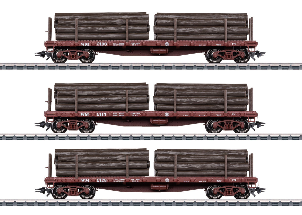 Märklin H0 45600 US-Flachwagen-Set der Western Maryland 