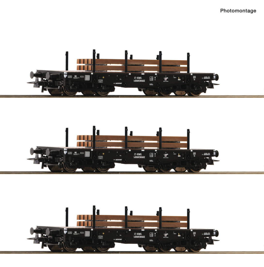 Roco H0 6600016 3-tlg. Set Schwerlastwagen der NS - Winterneuheit 2025