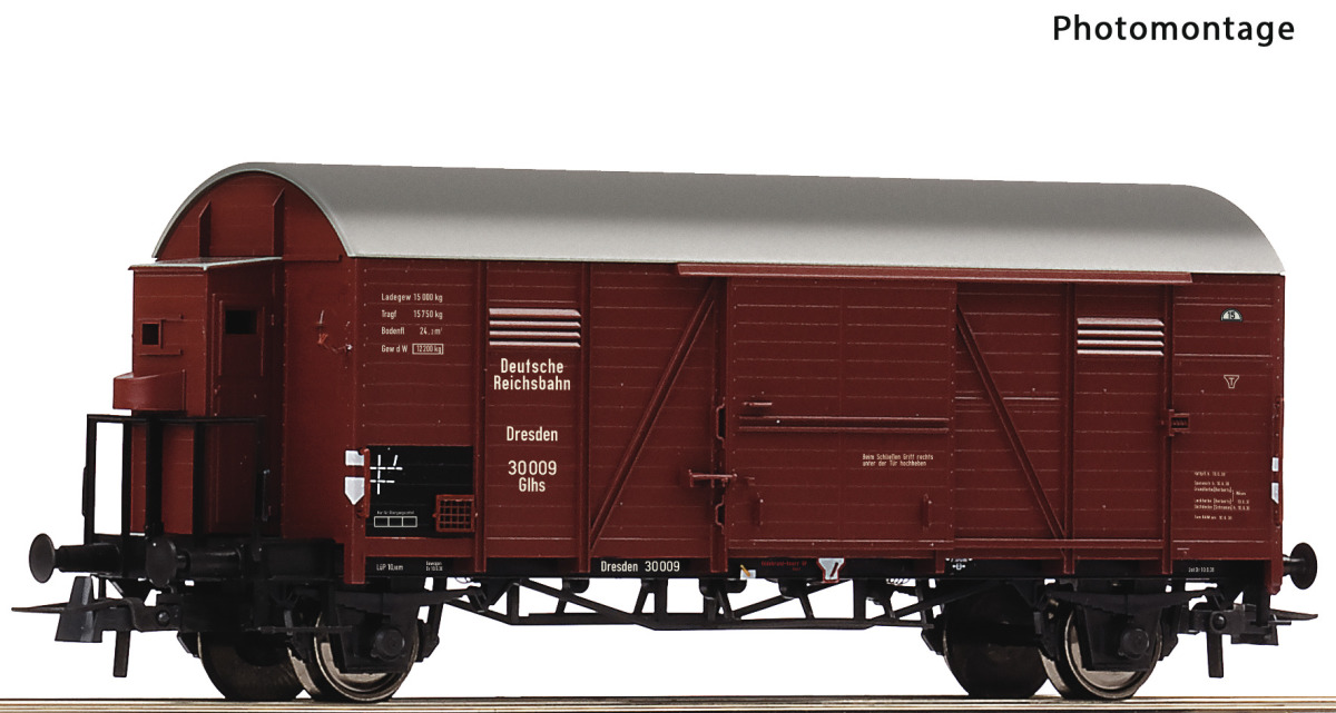 Roco H0 6600038 Gedeckter Güterwagen der  DRG - Neuheit 2024