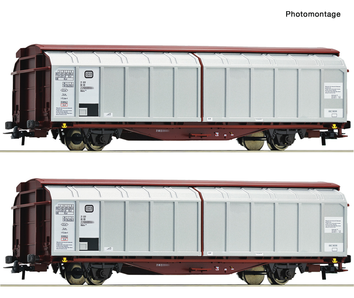 Roco H0 6600111 2-tlg. Set: Schiebewandwagen der DB - Neuheit 2025