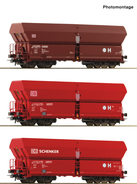 Roco H0 6600135 3-tlg. Set: Selbstentladewagen der DB AG - Neuheit 2025