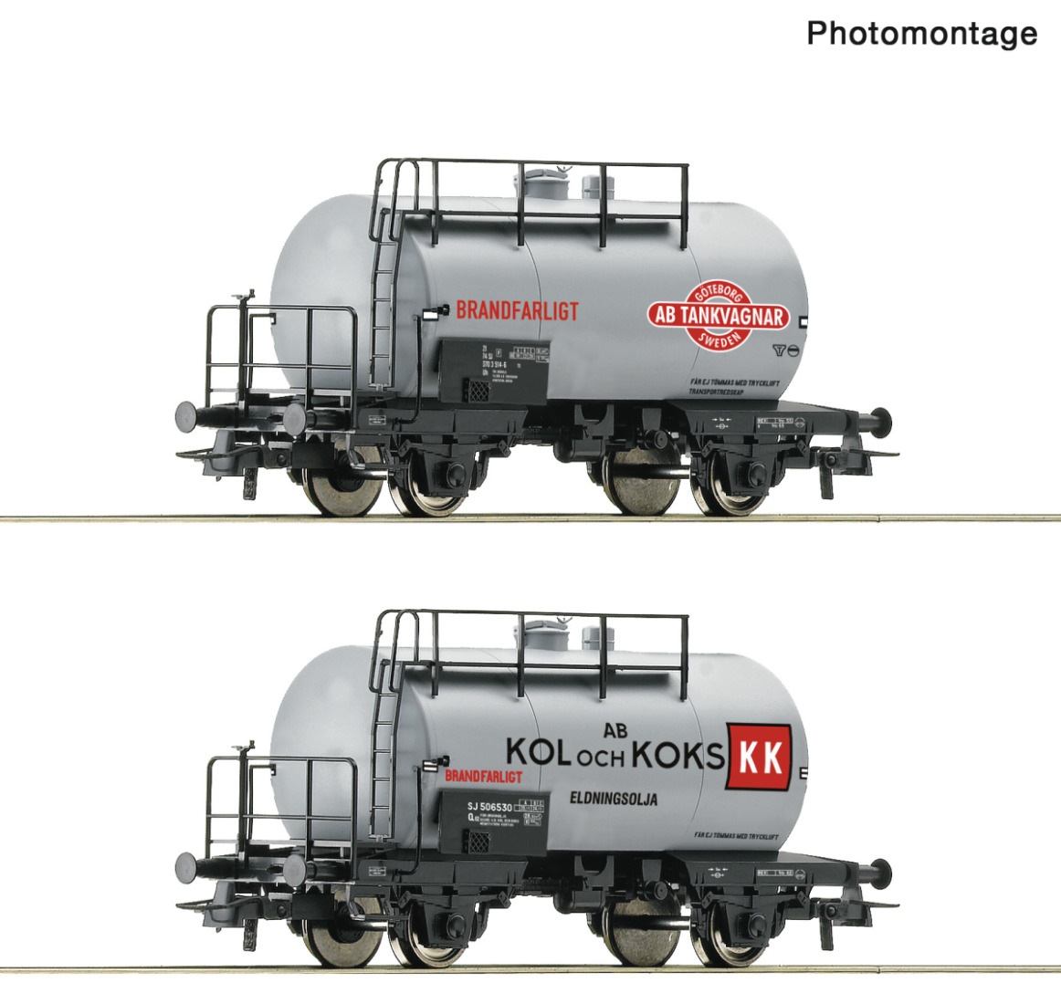 Roco H0 6600193 2-tlg. Set: Kesselwagen der SJ - Neuheit 2025