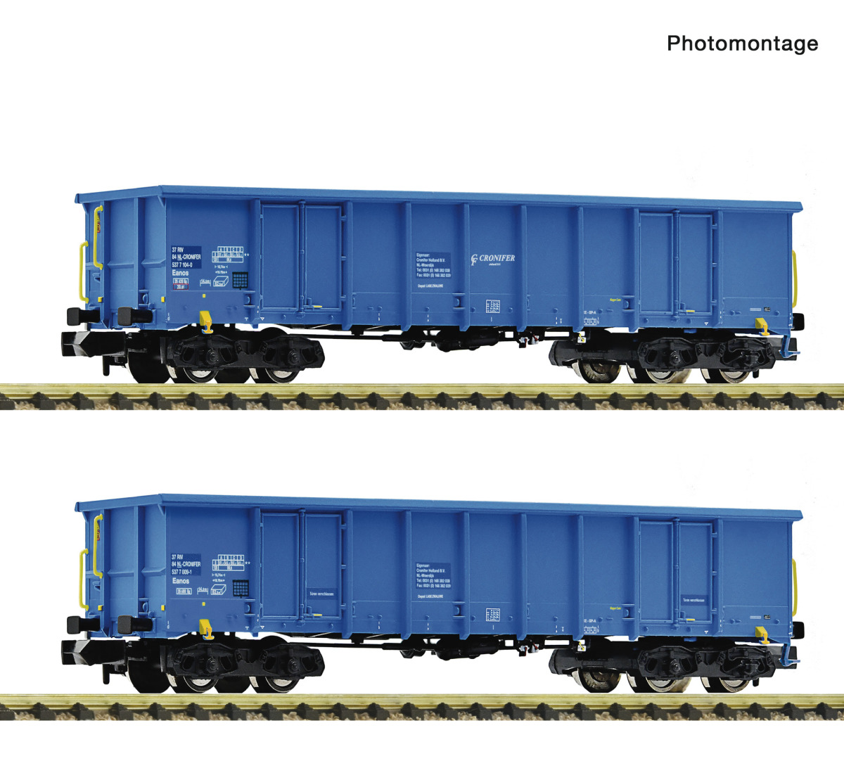 Fleischmann N 6660095 2-tlg. Set Offene Güterwagen der Einsteller - Winterneuheit 2025