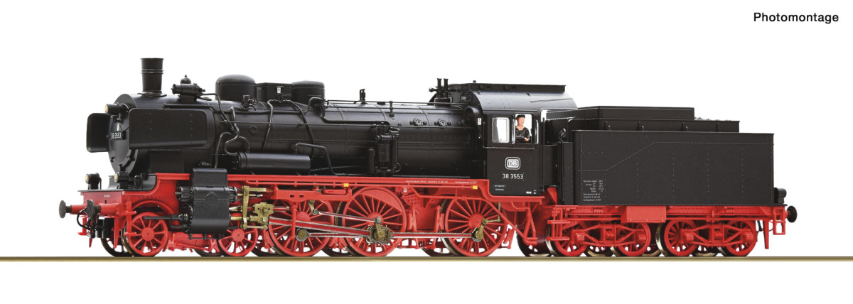 Roco H0 71388 Dampflokomotive 38 3553 der DB "DCC Digital + Sound" - Neuheit 2025