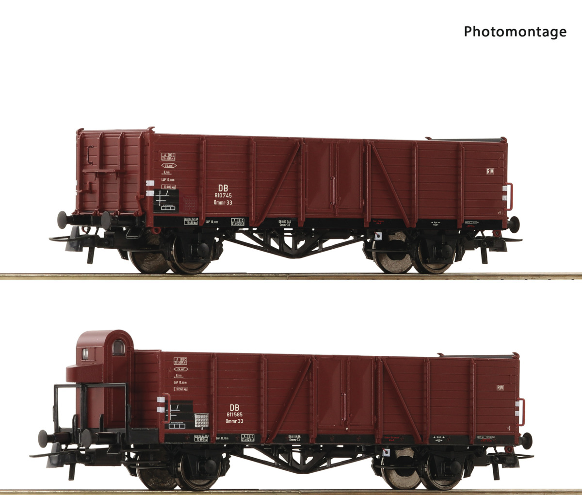 Roco H0 76289 2-tlg. Set Offene Güterwagen der  DB - Neuheit 2024