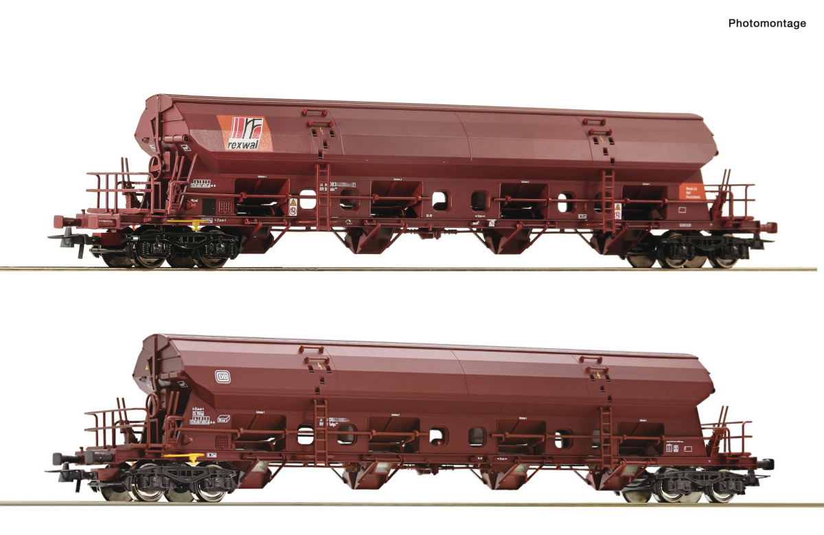 Roco H0 77036 2-tlg. Set Schwenkdachwagen der  DB - Neuheit 2024