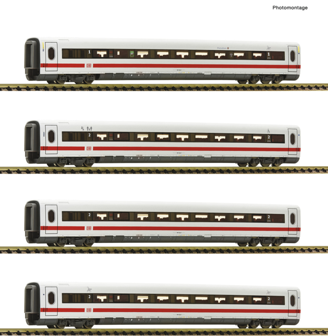 Fleischmann N 7760004 4-tlg. Set: Ergänzungswagen zum ICE 2 (BR 402) der DB AG - Neuheit 2025