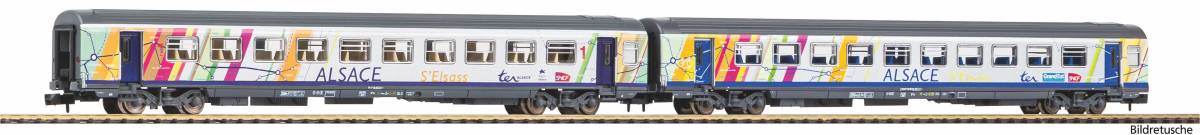 Piko N 94509 2er Set Corailwagen ALSACE 1. + 2. Klasse SNCF VI - Neuheit 2025