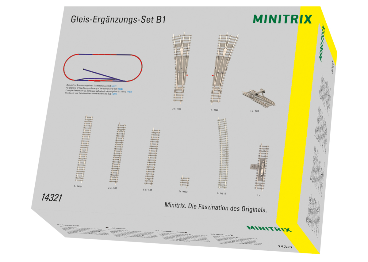 Minitrix / Trix N 14321 Gleis-Ergänzungs-Set B1 - Neuheit 2024