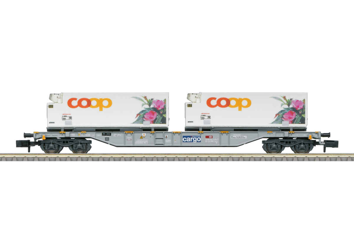 Minitrix / Trix N 15494 Containertragwagen "coop" der SBB Cargo - Neuheit 2024