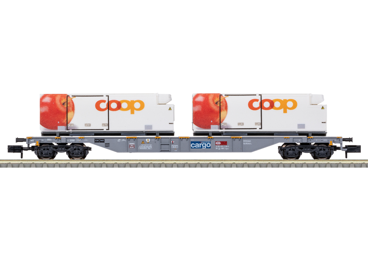 Minitrix / Trix N 15495 Containertragwagen Sgns "coop®" der SBB Cargo - Neuheit 2025