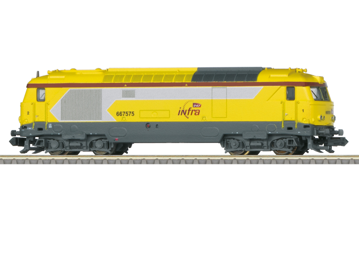 Minitrix / Trix N 16707 Diesellok Serie BB 67400 "infra" der SNCF "mfx + Sound" - Neuheit 2024