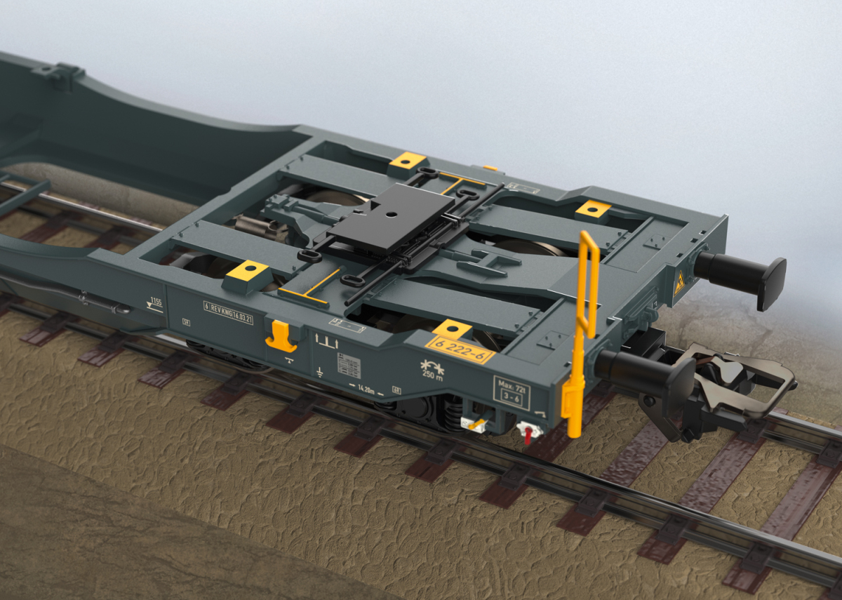 Trix H0 24472 Doppel-Taschenwagen T3000e mit Mars Aufliegern der MFD Rail - Neuheit 2024