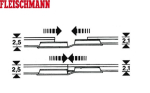 Fleischmann H0 6437 Übergangs-Schienenverbinder Profi-Gleis (20 Stück) 
