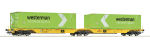 Roco H0 76631 Container-Doppeltragwagen Sggmrs "CLIP / Westerman" 