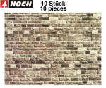 NOCH H0/TT 57720-S Mauerplatte "Basalt" 10 Stück - je 64x15cm (1m²-48,85€)