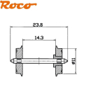 Roco H0 40182-S DC Norm-Radsatz isoliert 11 mm, Achslänge 23,8 mm (10 Stück)