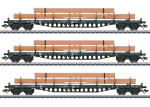 Märklin H0 47153 Rungenwagen-Set Rs 684 mit Holzbeladung der DB AG 
